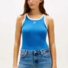 Tanktop met ribgebreid monogram Tanktop met ribgebreid monogram