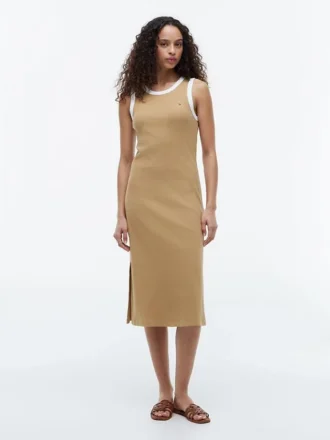 Tanktopjurk met geribde rand