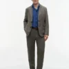 Tapered broek van geverfd linnen