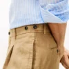 Tapered broek van geverfd linnen