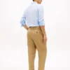 Tapered broek van geverfd linnen