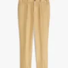 Tapered broek van geverfd linnen