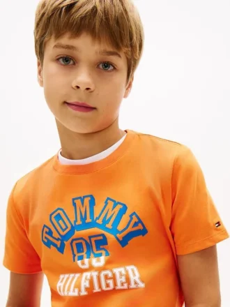 Tommy Arch-logo T-shirt voor kinderen