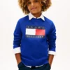 Tommy Flag Logo Raglan-sweatshirt voor kinderen Tommy Flag Logo Raglan-sweatshirt voor kinderen