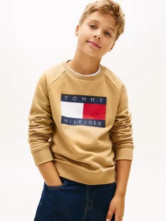 Tommy Flag Logo Raglan-sweatshirt voor kinderen