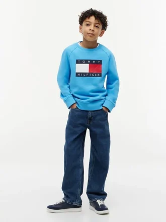 Tommy Flag Logo Raglan-sweatshirt voor kinderen