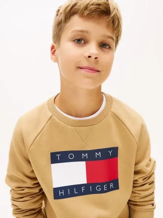 Tommy Flag Logo Raglan-sweatshirt voor kinderen
