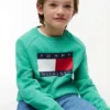 Tommy Flag Logo Raglan-sweatshirt voor kinderen Tommy Flag Logo Raglan-sweatshirt voor kinderen