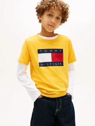 Tommy Flag Logo T-shirt voor kinderen