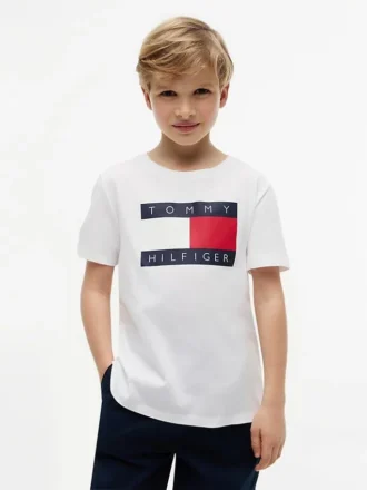 Tommy Flag Logo T-shirt voor kinderen