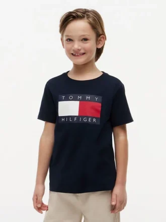Tommy Flag Logo T-shirt voor kinderen