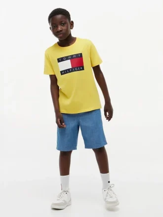 Tommy Flag Logo T-shirt voor kinderen