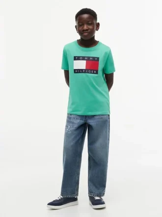 Tommy Flag Logo T-shirt voor kinderen