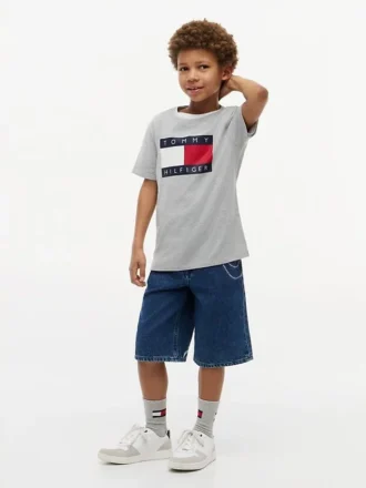 Tommy Flag Logo T-shirt voor kinderen