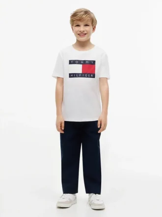 Tommy Flag Logo T-shirt voor kinderen
