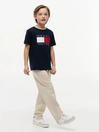 Tommy Flag Logo T-shirt voor kinderen