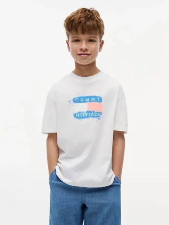 Tommy Graffiti Logo T-shirt voor kinderen Tommy Graffiti Logo T-shirt voor kinderen