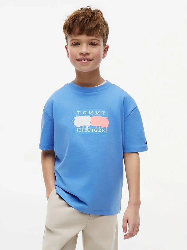 Tommy Graffiti Logo T-shirt voor kinderen Tommy Graffiti Logo T-shirt voor kinderen
