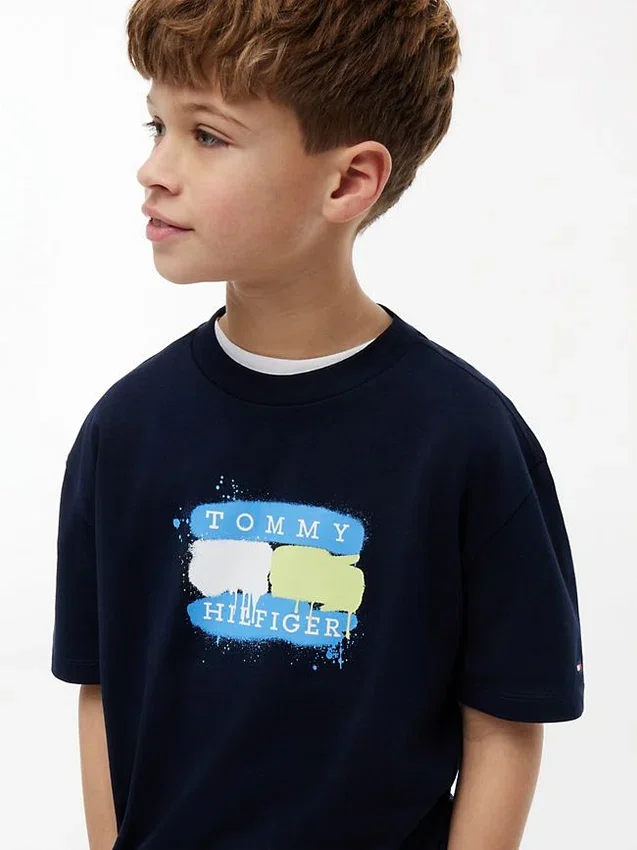 Tommy Graffiti Logo T-shirt voor kinderen Tommy Graffiti Logo T-shirt voor kinderen