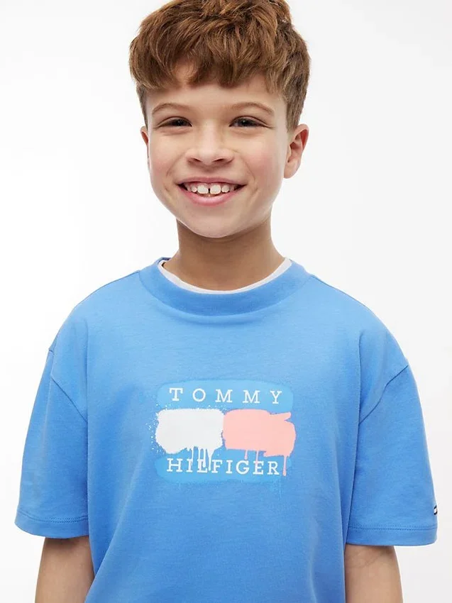 Tommy Graffiti Logo T-shirt voor kinderen Tommy Graffiti Logo T-shirt voor kinderen