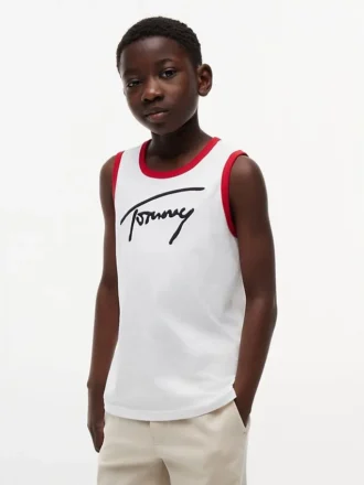 Tommy Hilfiger tanktop met logo voor kinderen