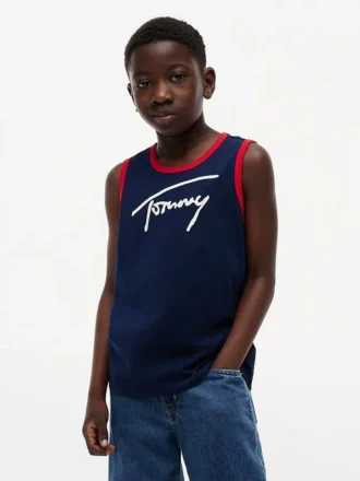 Tommy Hilfiger tanktop met logo voor kinderen