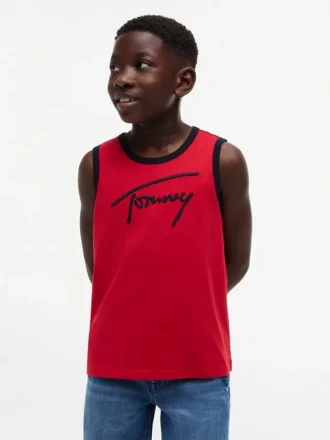 Tommy Hilfiger tanktop met logo voor kinderen