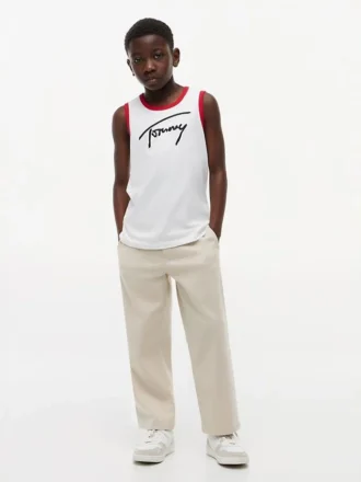 Tommy Hilfiger tanktop met logo voor kinderen