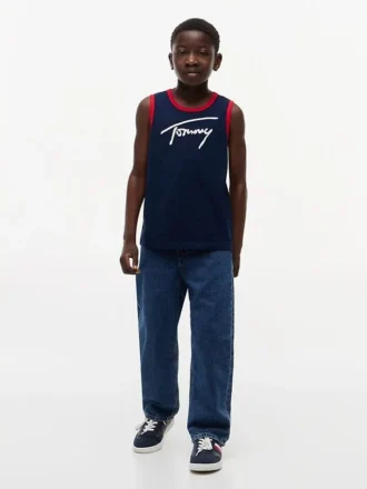 Tommy Hilfiger tanktop met logo voor kinderen