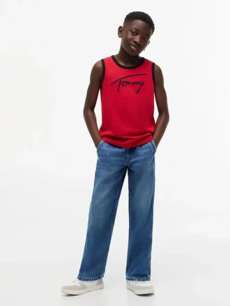 Tommy Hilfiger tanktop met logo voor kinderen
