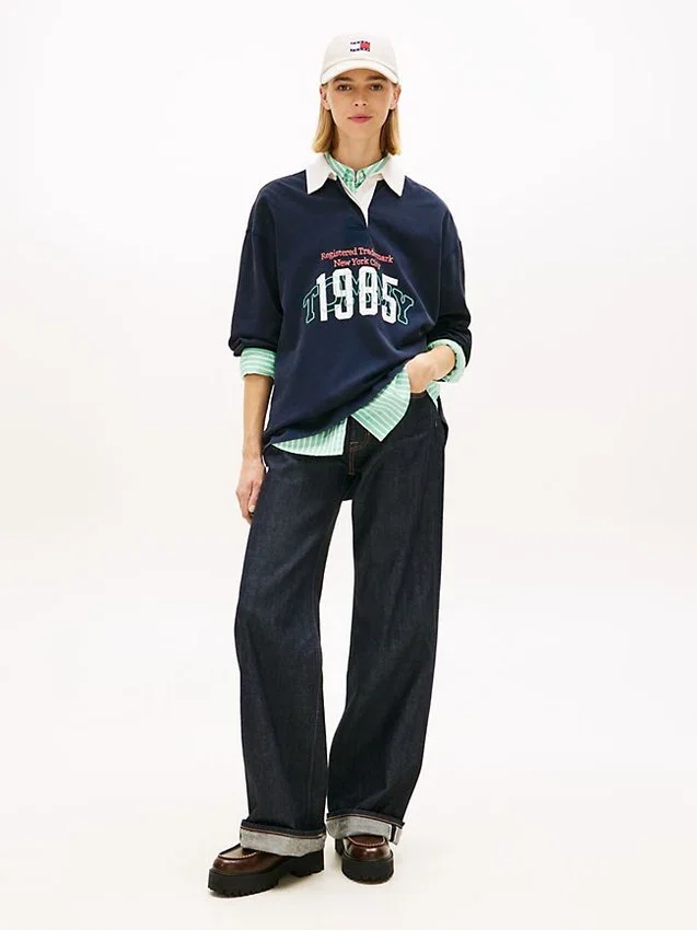 Tommy Jeans 1985 Logo Oversized Rugby Tommy Jeans 1985 Logo Oversized Rugby