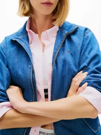Tommy Jeans Chambray-jasje met rits