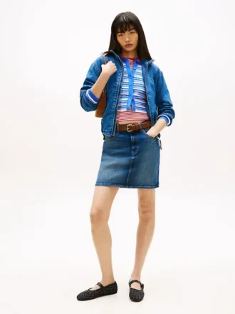 Tommy Jeans denim minirok met hoge taille