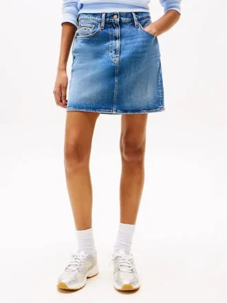 Tommy Jeans denim minirok met hoge taille