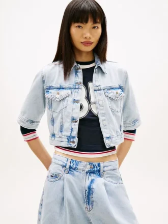 Tommy Jeans denimjasje met korte mouwen