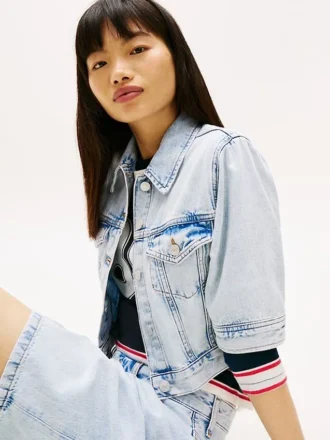 Tommy Jeans denimjasje met korte mouwen