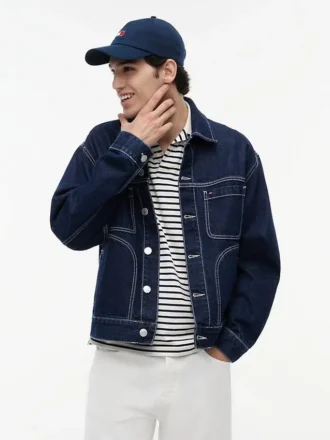 Tommy Jeans donkergewassen denim ranchjack