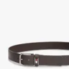 Tommy Jeans leren riem met geëmailleerde badge Tommy Jeans leren riem met geëmailleerde badge