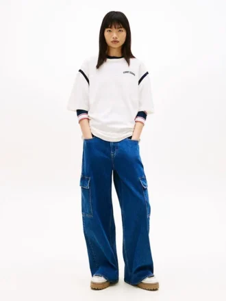 Tommy Jeans losse cargo-Jeans met wijde pijpen