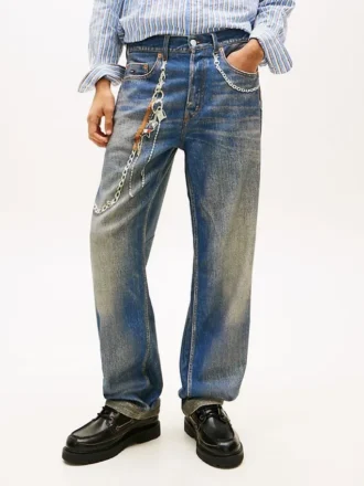 Tommy Jeans Relaxed Jeans met kettingprint Tommy Jeans Relaxed Jeans met kettingprint
