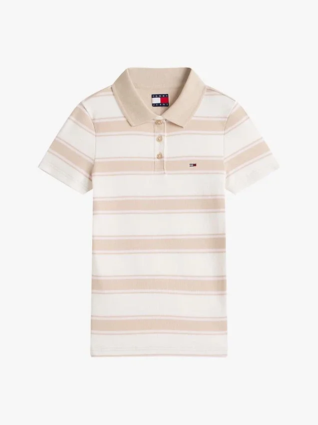Tommy Jeans Slim Fit geribbelde polo Tommy Jeans Slim Fit geribbelde polo