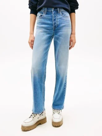 Tommy Jeans Straight-fit Jeans met knoopsluiting