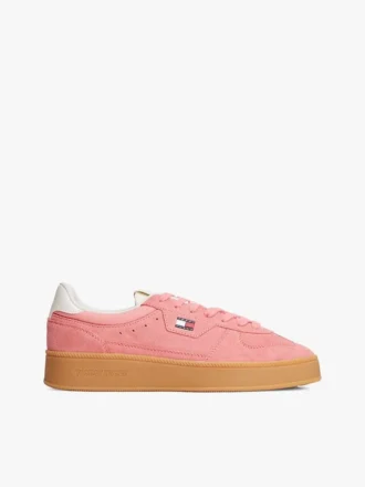 Tommy Jeans suède sneaker met plateauzool