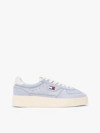 Tommy Jeans suède sneaker met plateauzool