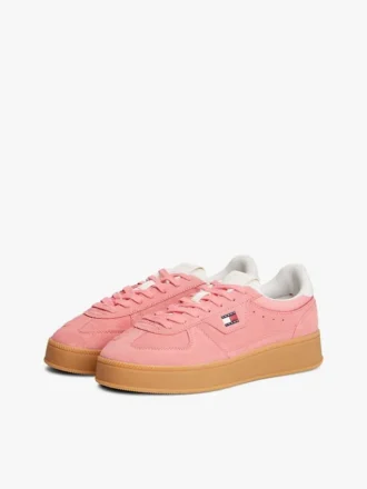 Tommy Jeans suède sneaker met plateauzool