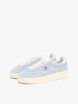 Tommy Jeans suède sneaker met plateauzool