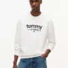 Tommy Jeans-sweatshirt met suède-look en logo Tommy Jeans-sweatshirt met suède-look en logo