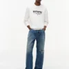 Tommy Jeans-sweatshirt met suède-look en logo Tommy Jeans-sweatshirt met suède-look en logo