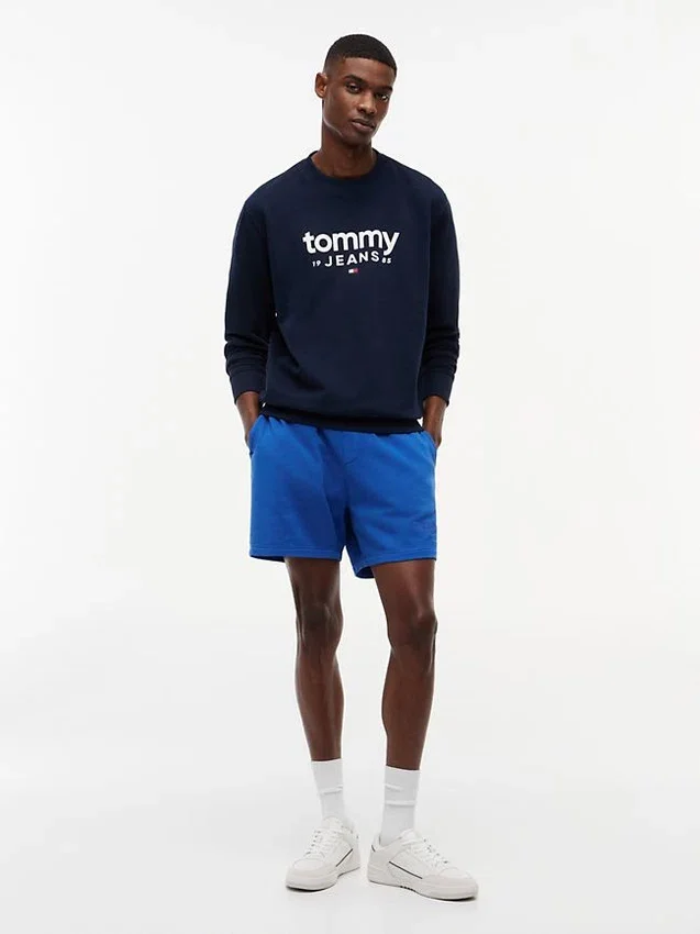 Tommy Jeans-sweatshirt met suède-look en logo Tommy Jeans-sweatshirt met suède-look en logo