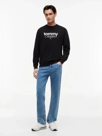 Tommy Jeans-sweatshirt met suède-look en logo